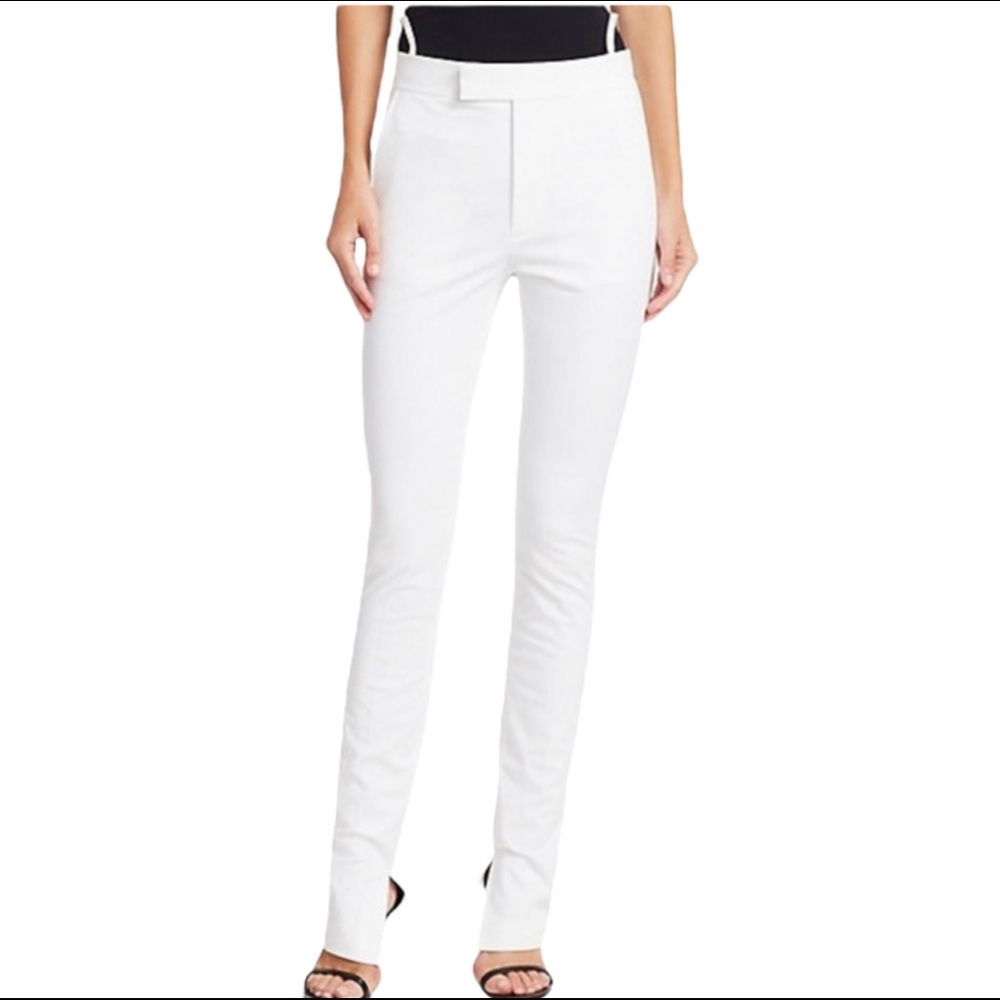 Helmut Lang White Slit Hem Trousers Size 6